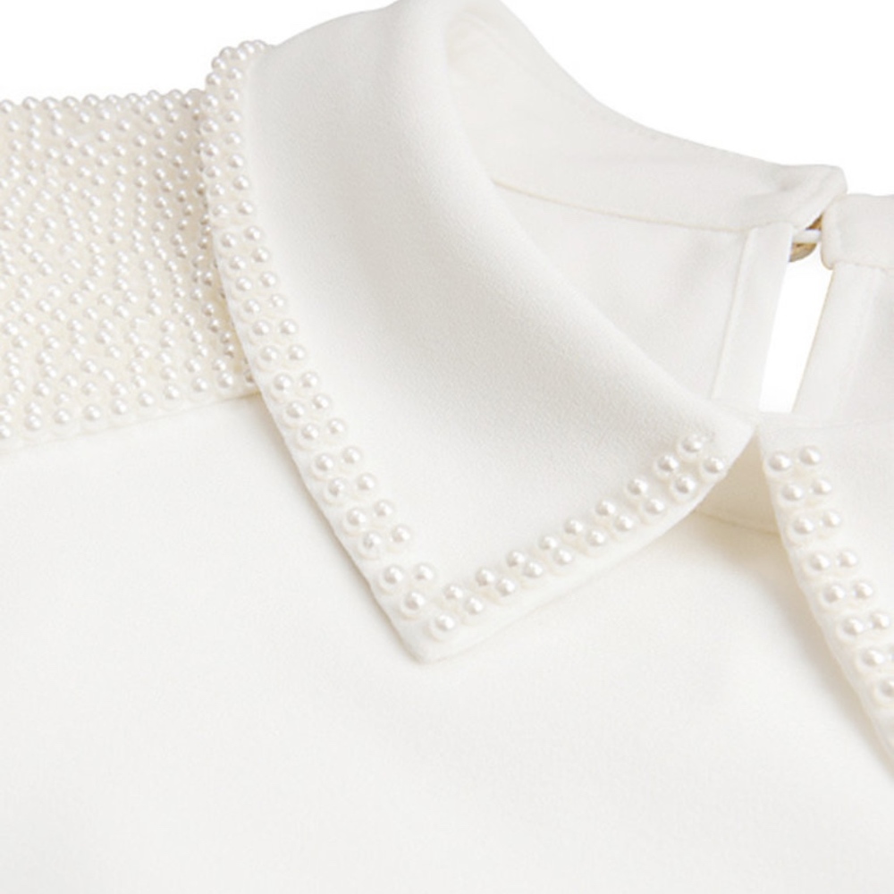 Ted Baker Osster Pearl Embellish Top Size 1